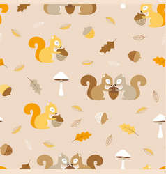 Seamless pattern with acorns Royalty Free Vector Image