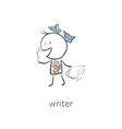 Woman writer vector image