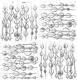 Seamless background with lines beads vector image