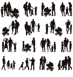 Family set vector image