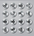 Website Icons Metal Website Icons Metal vector image