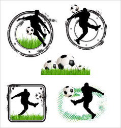 Soccer grunge stamps vector image