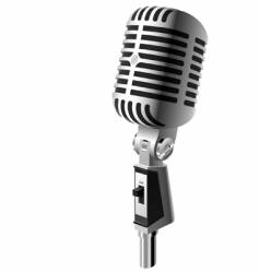 Retro microphone vector image