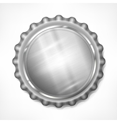 Bottle cap on white vector image