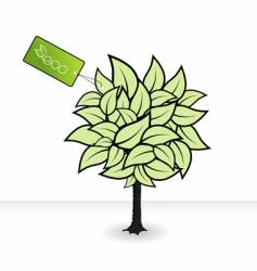 Tree with eco tag vector image