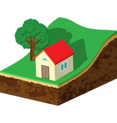 Infographics earth slice vector image
