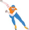 Speed skating vector image