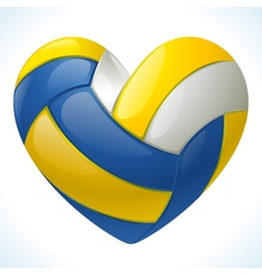 Volleyball heart Volleyball heart vector image