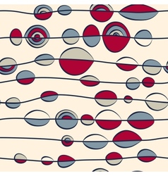 Seamless background with lines beads vector image