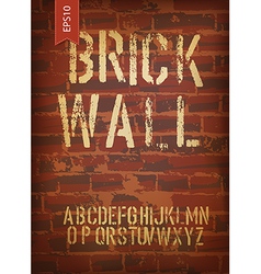 Brick wall template vector image