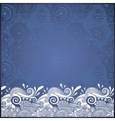 Ornamental stripes in floral background vector image