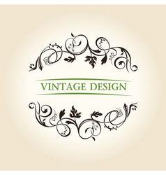 Vintage decor label ornament design emblem vector image