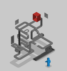 Labyrinth look for a way Labyrinth look for a way vector image