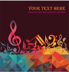 Colorful music background vector image