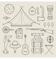 Camping icons vector image
