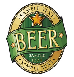Beer label design vector image