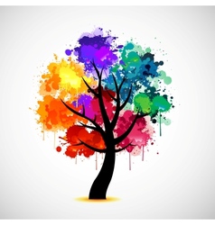 Abstract colorful tree vector image