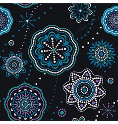 Decorative snowflakes seamless pattern Decorative snowflakes seamless pattern vector image