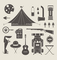 Camping icons vector image