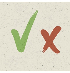 Check marks on paper texture EPS10 vector image