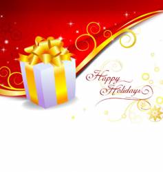 Holiday gift vector image