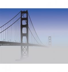 San francisco golden gate bridge vector image