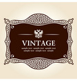 Vintage frame vector background vector image
