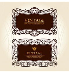 Vintage frames labels vector decor vector image