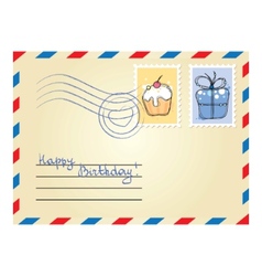 Envelope with stamps vector image