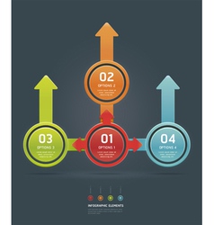 Colorful Number Options Banner template vector image
