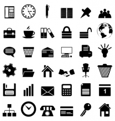 Business and office icons set Business and office icons set vector image