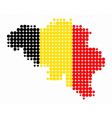 Map and flag of belgium vector image