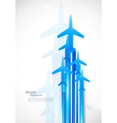 Background with airplanes vector image