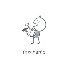 Mechanic vector image