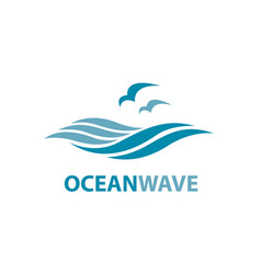 Ocean wave logo vector image