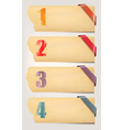Set of retro cardboard paper banners with color Set of retro cardboard paper banners with color vector image
