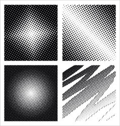 Set of different abstract halftone vector image