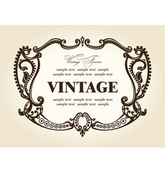 Vintage rococo retro frame ornament vector image