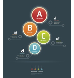 Colorful Number Options Banner template vector image