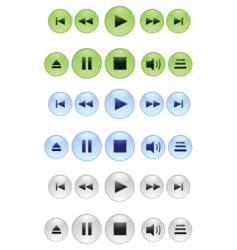 Media player buttons vector image