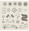 Icons of vintage car racing vector image