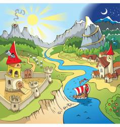 Fairy-tale landscape vector image