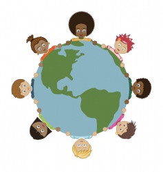 Kids of the world vector image