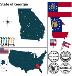 Map of Georgia Map of Georgia vector image