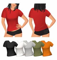 Woman's t shirt vector image