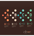 Modern dot arrow infographics vector image