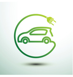 Electric car vector image