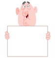 Old man with sign vector image