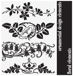 Floral elements vector image