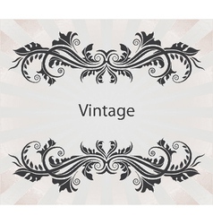Vintage floral frame vector image